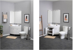 Зеркало Aquanet Корнер 88 L белый