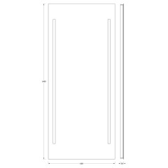 Зеркало настенное с 2-мя встроенными LED-светильниками Ledline EVOFORM 60х140 см, BY 2125