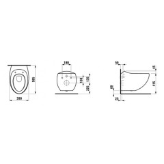Подвесной безободковый унитаз Laufen Alessi One 8.2097.1.400.000.1