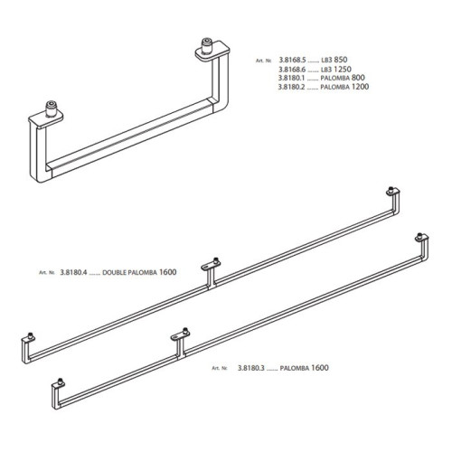 Держатель полотенца Laufen Palomba Collection под раковину на 160 см (3.8180.3.004.000.1 )