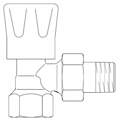 Вентиль Oventrop HR угловой