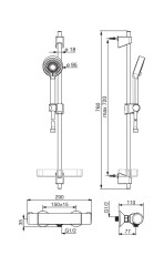 Душевой набор Oras Apollo 544 Nova с термостатическим смесителем (7413U)