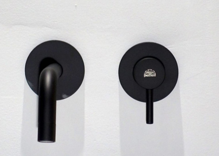 Смеситель для раковины Paffoni LIGHT встраиваемый, черный матовый (LIG007NO70)