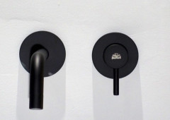 Смеситель для раковины Paffoni LIGHT встраиваемый, черный матовый (LIG007NO70)