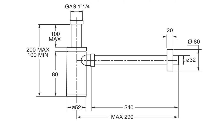 Сифон для раковины BONOMINI (2795PP32B0WZ)