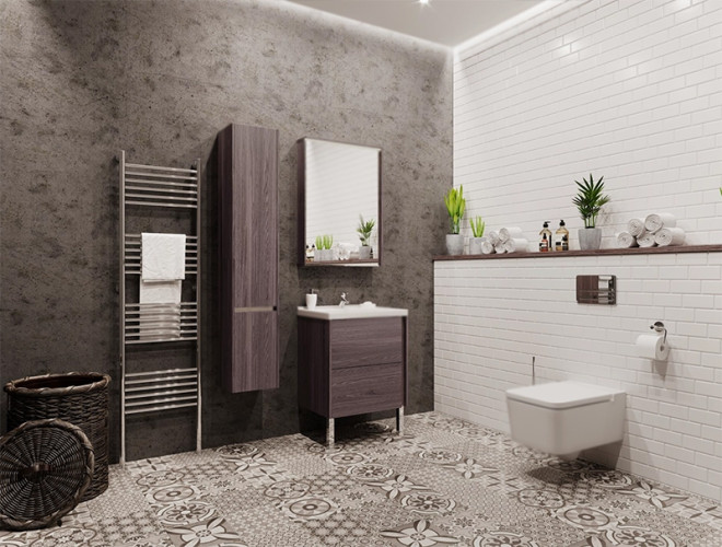 Тумба подраковину AQUATON Стоун 60 подвесная, грецкий орех (1A231401SXC80)