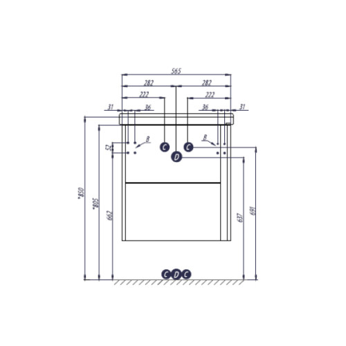 Тумба подраковину AQUATON Стоун 60 подвесная, грецкий орех (1A231401SXC80)
