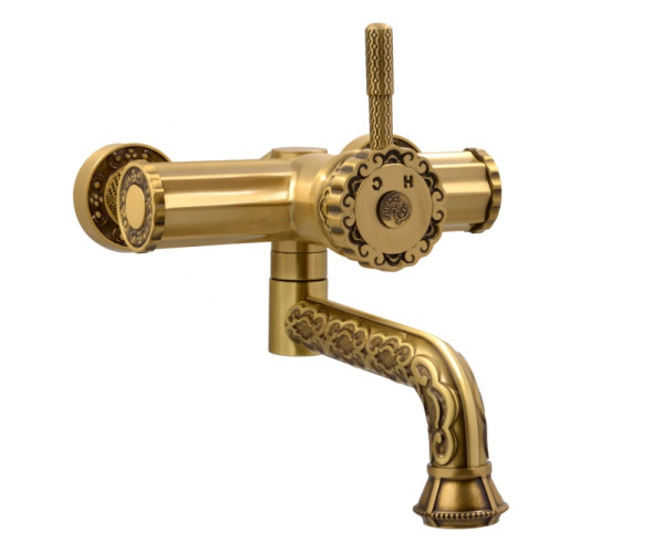 Смеситель для раковины настенный Bronze de Luxe WINDSOR 10114, бронза