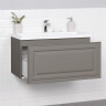 Тумба Итана Verona 80 794х379х440 подвесная с раковиной Natella 80 Смоки Софт