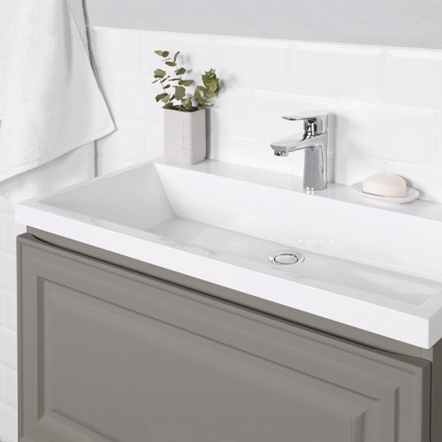 Тумба Итана Verona 80 794х379х440 подвесная с раковиной Natella 80 Смоки Софт