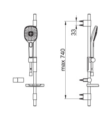Душевой набор Oras Hydractiva Style (433)