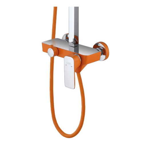 Душевая система D&K Berlin DA1433713A02, хром/оранжевый