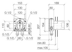 Внутренняя часть для встраиваемого смесителя Dornbracht Selv 35.020.970.90