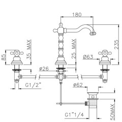 Смеситель Gattoni Vivaldi 12100