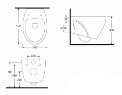 Унитаз подвесной beWash Helenen с сиденьем микролифт белый глянец 69303201 + EVKK690501054