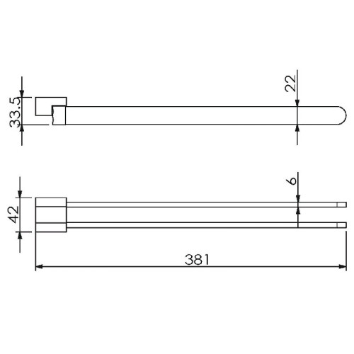 Полотенцедержатель Langberger Lugano 24008A двойной