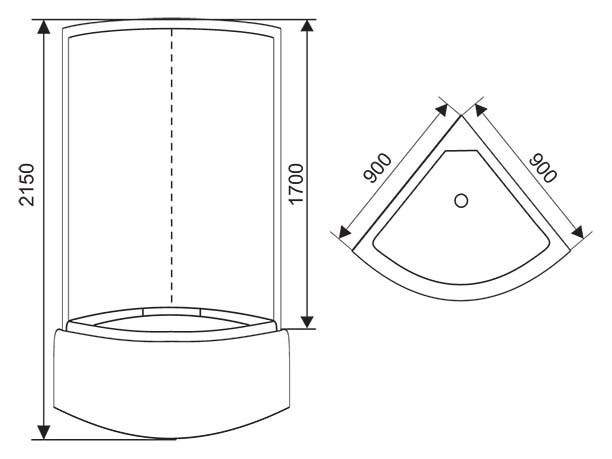 Душевая кабина Arcus AS-103 90x90