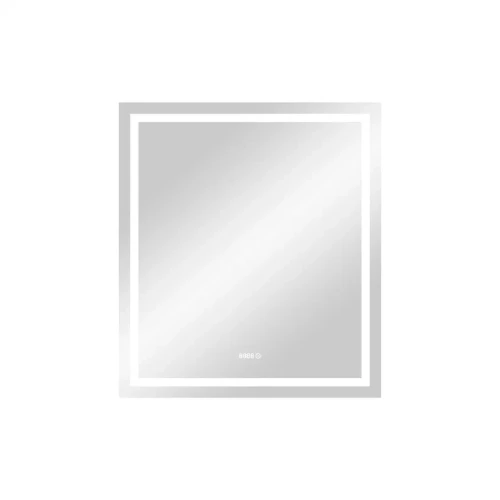 Зеркало Континент Verte Led 800х900 с часами, датчиком движения