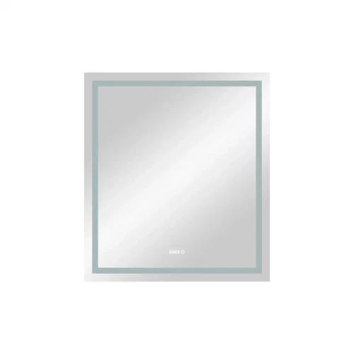 Зеркало Континент Verte Led 800х900 с часами, датчиком движения