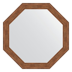 Зеркало настенное Octagon EVOFORM в багетной раме сухой тростник, 54х54 см, BY 3961