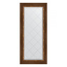 Зеркало настенное с гравировкой EVOFORM в багетной раме римская бронза, 56х126 см, BY 4062