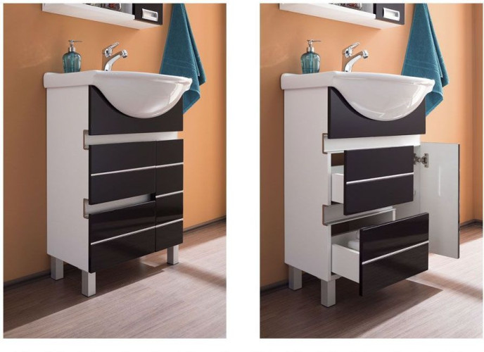 Мебель для ванной Aquanet Доминика 60 черный