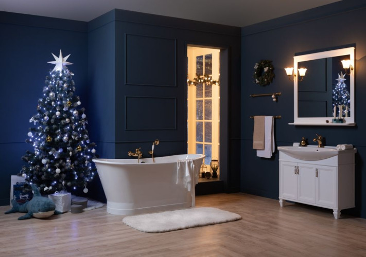 Тумба с раковиной Aquanet Валенса NEW 105 белый