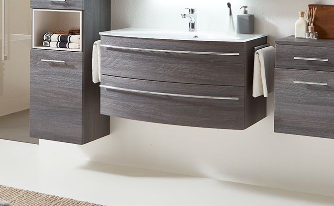 Marlin 3040city, тумба под керамическую раковину 120 см (2 ящика), цвет каштан графитовый