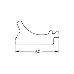 Зеркало настенное  EVOFORM в багетной раме белый с серебром, 74х154 см, BY 7624
