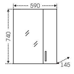 Зеркальный шкаф СанТа Дублин 60