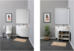 Зеркало Aquanet Корнер 88 R белый