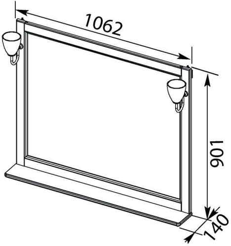 Зеркало Aquanet Тесса 105 жасмин/сандал