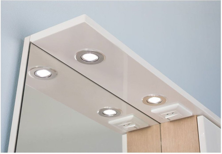 Зеркало-шкаф Aquanet Гретта 75 светлый дуб