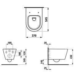 Унитаз подвесной Laufen Kartell Rimless без сиденья, белый (8.2033.6.757.000.1)