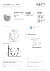 White Ceramic Basic, напольный безободковый унитаз 52x36x43h см, цвет серый матовый