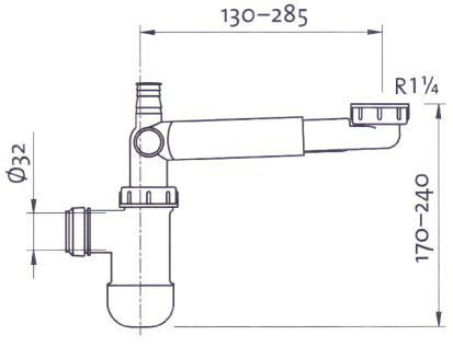 Сифон для раковины AQUATON PERLOC 300 белый (1A175905XX000)