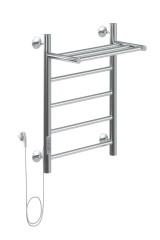 Полотенцесушитель электрический Aquanet Mauro 60х50 Тэн слева, с полкой