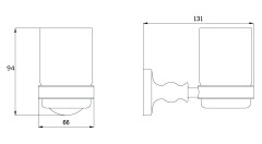 Подстаканник одинарный RUSH Crete (CR35310)