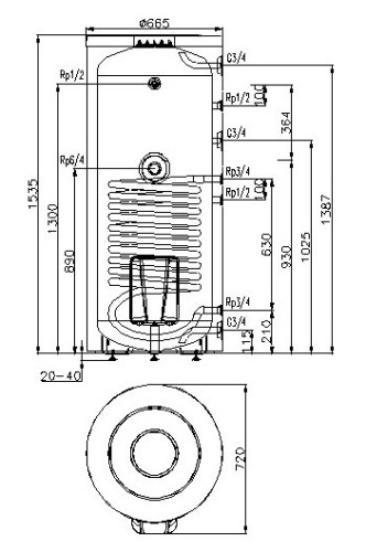 Водонагреватель HAJDU STA 300 C
