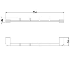 Крючок для полотенец Schein Allom 221*4B