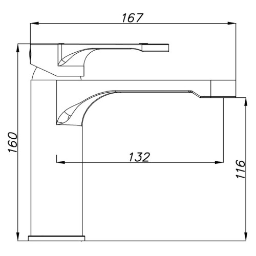 Смеситель для раковины AZARIO VIANO, черный (AZ-158345224)
