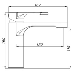 Смеситель для раковины AZARIO VIANO, черный (AZ-158345224)