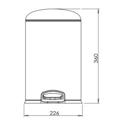 Ведро с микролифтом 8 л JAVA S-885-8R малиновый