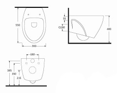 Унитаз подвесной beWash Helenen с функцией биде с сиденьем микролифт белый глянец 69303601 + EVKK690501054