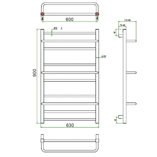 Полотенцесушитель ГРОТА VISTA 63/90