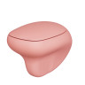 Унитаз Diamond 123T20901R (530*405*375) РОЗОВЫЙ МАТОВЫЙ подвесной БЕЗОБОДКОВЫЙ с толстой крышкой