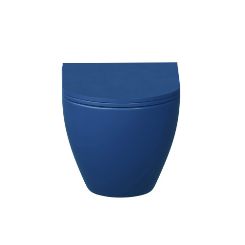 Унитаз Grossman GR-4455BLMS (485*360*375) СИНИЙ МАТОВЫЙ подвесной БЕЗОБОДКОВЫЙ с тонкой крышкой