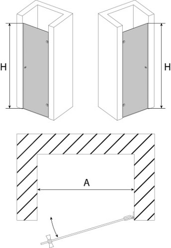 Душевая дверь AVEK AQUA A 10323 60x190