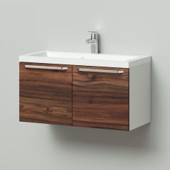 Комплект тумба подвесная Nature 80 (792х378х437) с раковиной Natella 80, цвет Тик (396899)