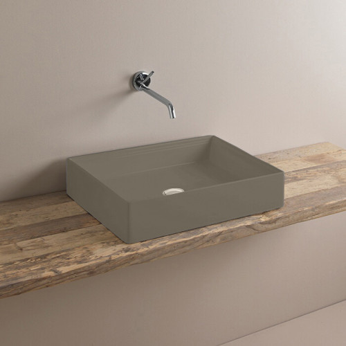 Раковина Artceram Scalino 550*380*115 отверстия для смесителя-отсутствуют Brown matera